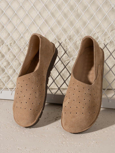 Women Vintage Soft Leather Flat Shoes