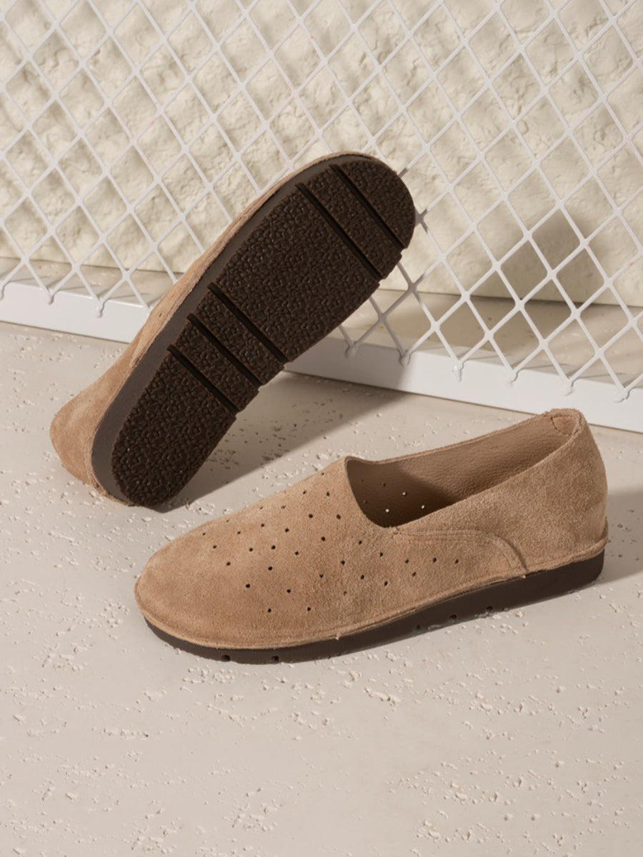 Women Vintage Soft Leather Flat Shoes