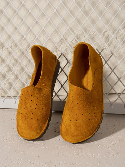 Women Vintage Soft Leather Flat Shoes