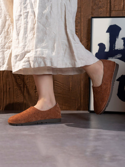 Women Vintage Soft Leather Flat Shoes