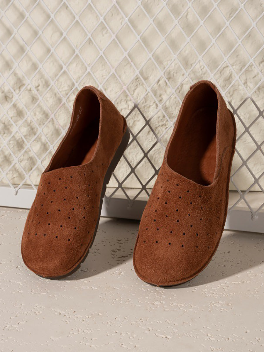 Women Vintage Soft Leather Flat Shoes