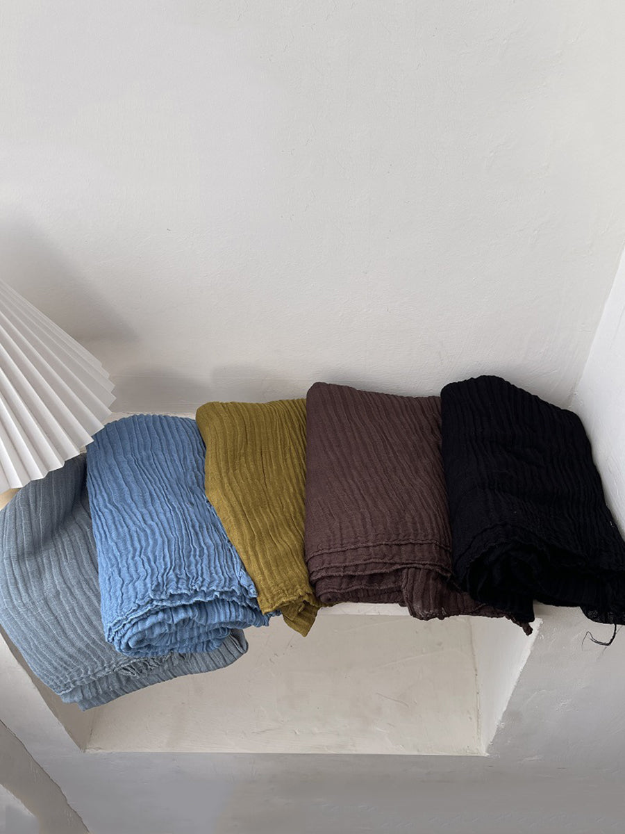 Women Vintage Shirred Shawl Scarf