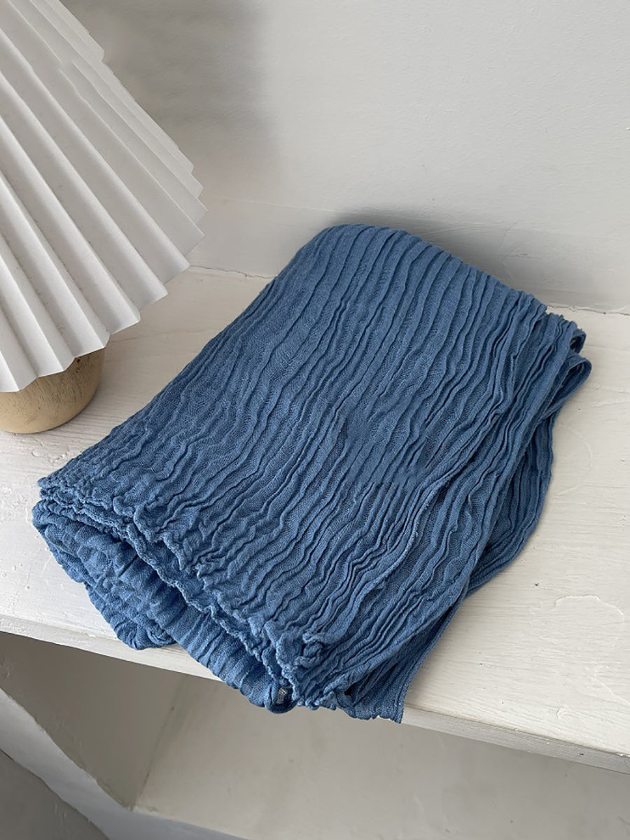 Women Vintage Shirred Shawl Scarf