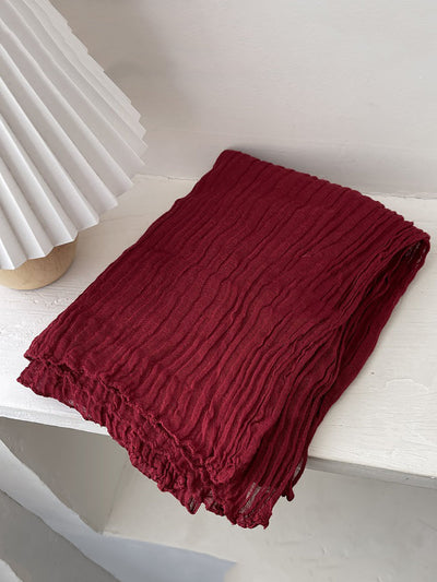 Women Vintage Shirred Shawl Scarf