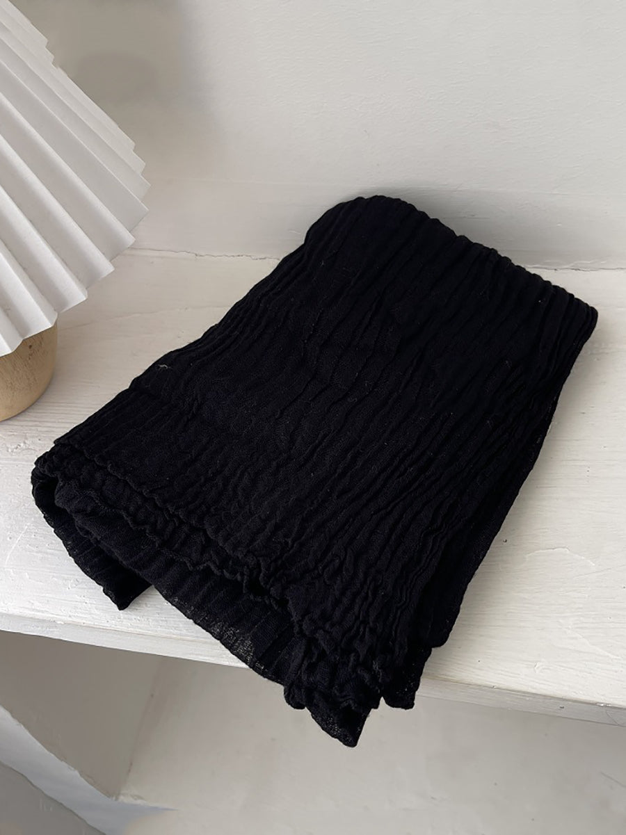 Women Vintage Shirred Shawl Scarf