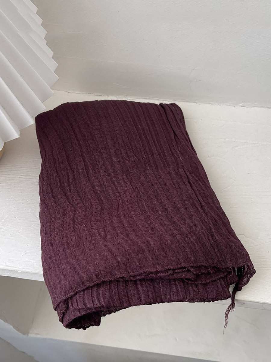 Women Vintage Shirred Shawl Scarf