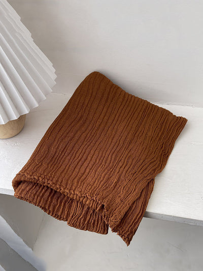 Women Vintage Shirred Shawl Scarf