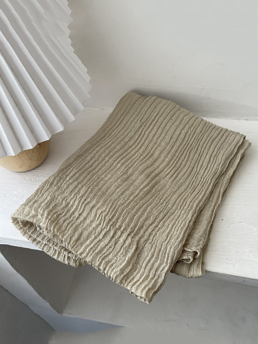 Women Vintage Shirred Shawl Scarf