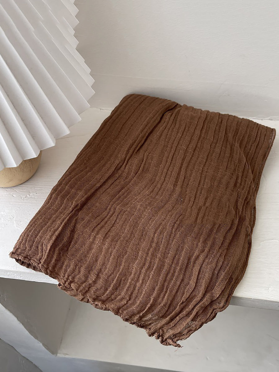 Women Vintage Shirred Shawl Scarf