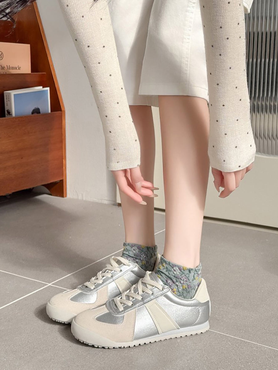 5 Pairs Women Artsy Floral Embossing Short Socks