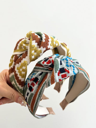 5 Pieces Women Ethnic Knot Wide Hair Brand