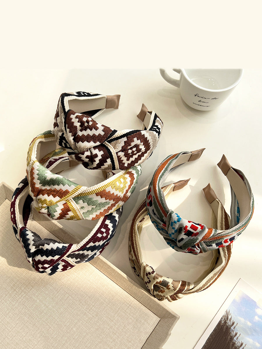 5 Pieces Women Ethnic Knot Wide Hair Brand