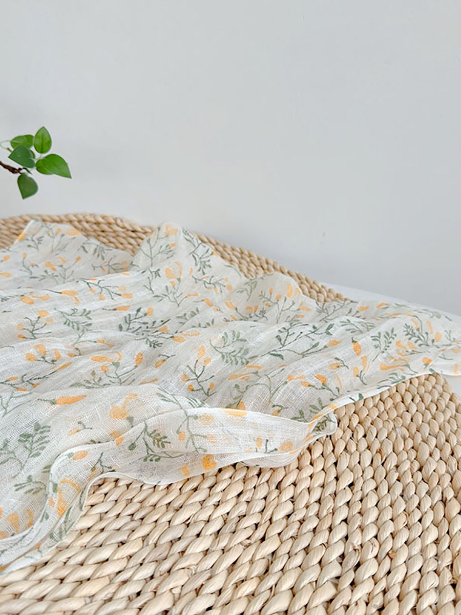 Summer Artsy Floral Thin Shawl Scarf