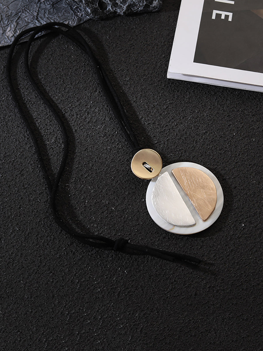 Women Casual Colorblock Shell Necklace