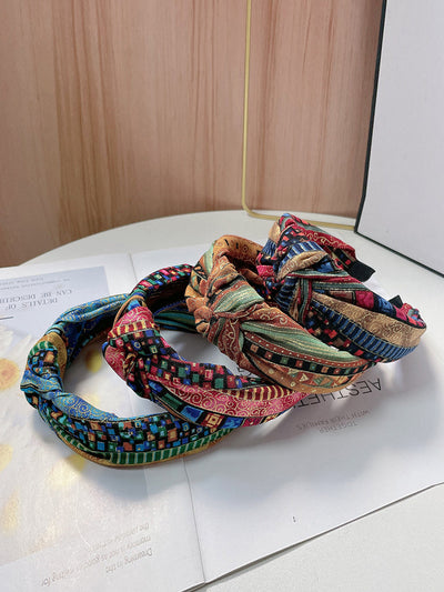 4 Pieces Women Ethnic Spliced Knot Hair Brand