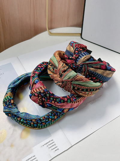 4 Pieces Women Ethnic Spliced Knot Hair Brand
