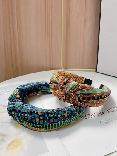 4 Pieces Women Ethnic Spliced Knot Hair Brand