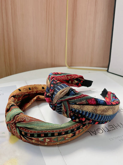 4 Pieces Women Ethnic Spliced Knot Hair Brand