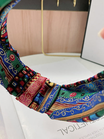 4 Pieces Women Ethnic Spliced Knot Hair Brand