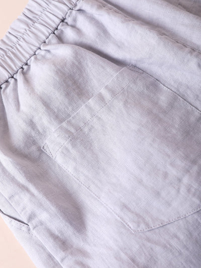 Women Summer Pure Color 100%Linen Straight Pants