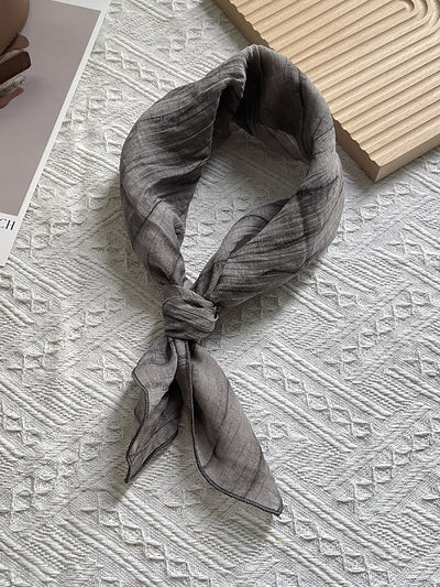 Women Artsy Dyeing Stripe Square Scarf