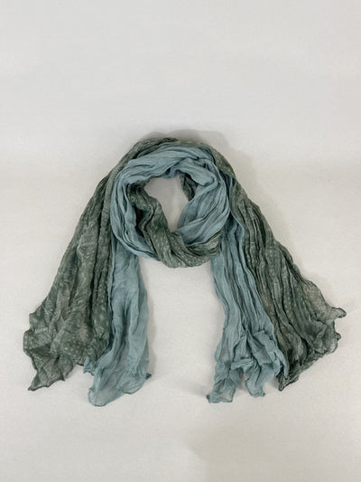 Women Summer Vintage Spliced Pleated Scarf