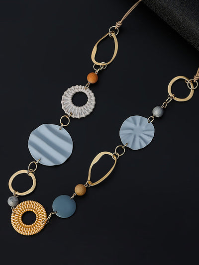 Women Fashion Alloy Resin Rattan Necklace