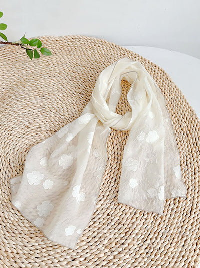 Summer Artsy Flower Thin Shawl Scarf