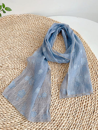 Summer Artsy Flower Thin Shawl Scarf