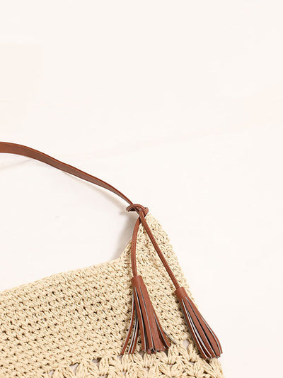 Women Fashion Straw Knitted Shoulder Bag