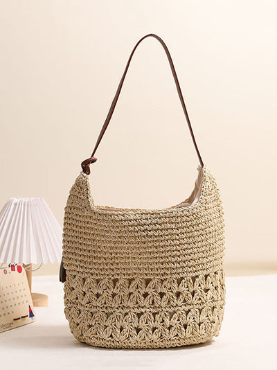Women Fashion Straw Knitted Shoulder Bag