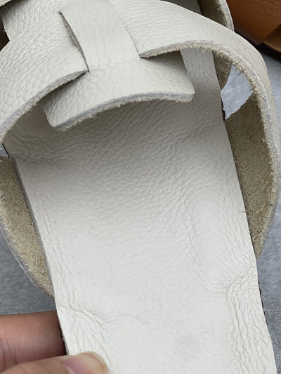 Women Casual Summer Soft Leather Flar Slippers