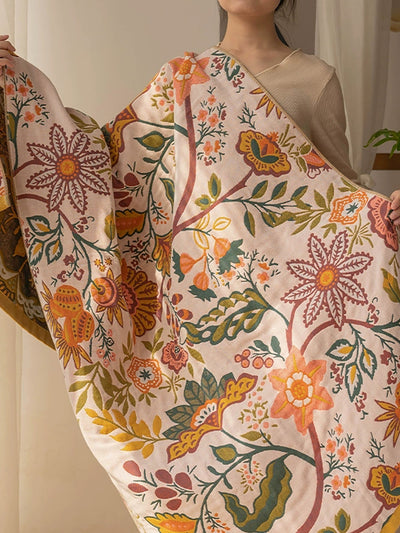 100%Cotton Flower Adult Tassel  Bath Towel