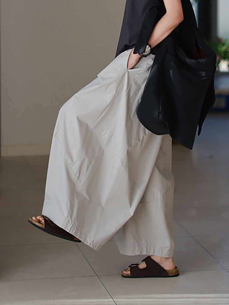 Plus Size Women Summer Casual Pure Color 100%Cotton Harem Pants