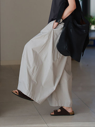 Plus Size Women Summer Casual Pure Color 100%Cotton Harem Pants