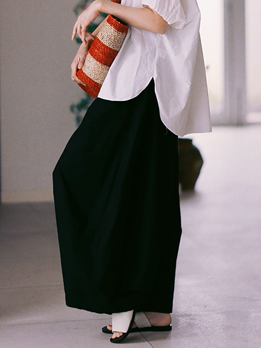 Plus Size Women Summer Casual Pure Color 100%Cotton Harem Pants