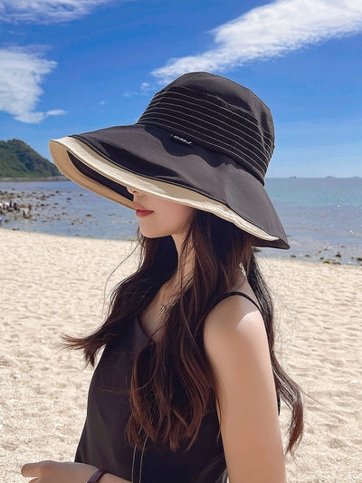 Women Summer Casual Colorblock Sunproof Hat