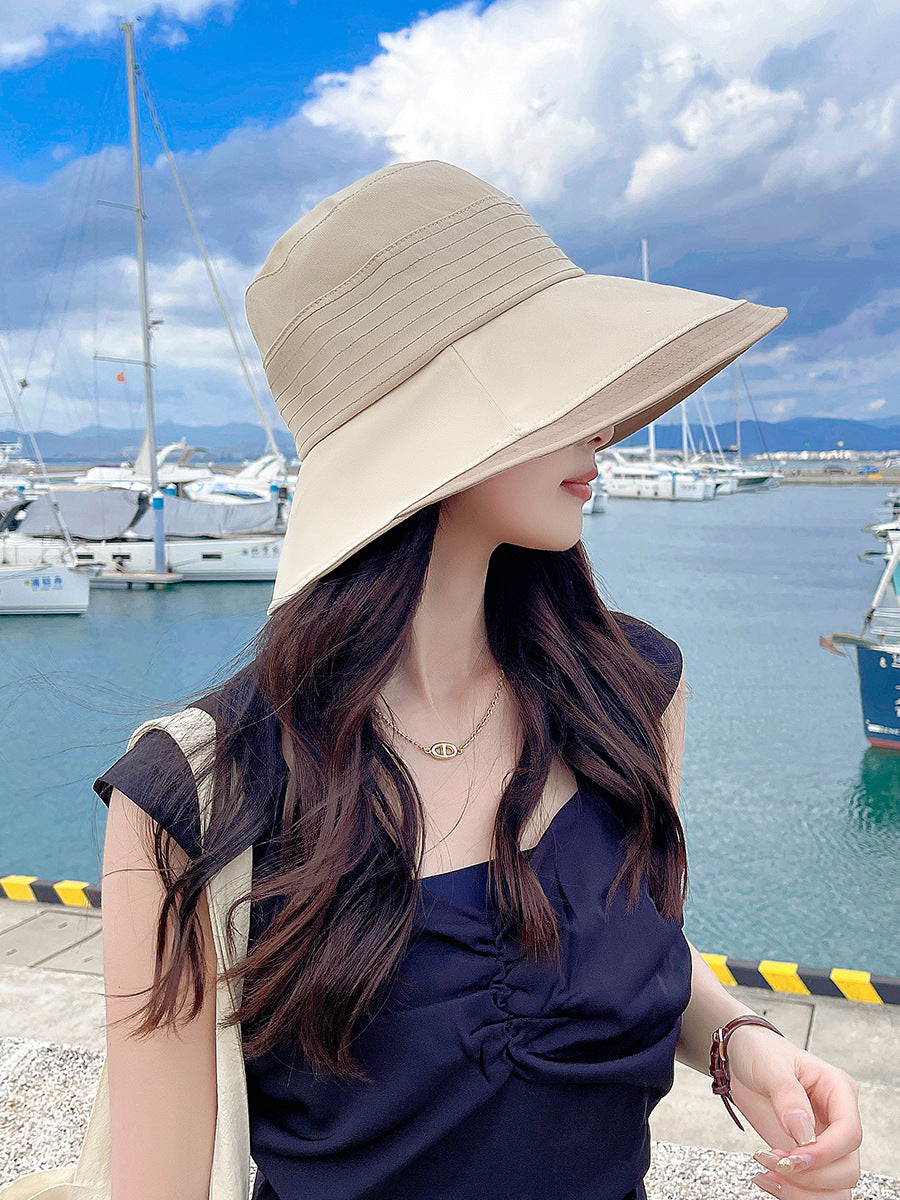 Women Summer Casual Colorblock Sunproof Hat