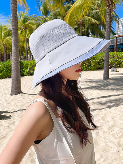 Women Summer Casual Colorblock Sunproof Hat