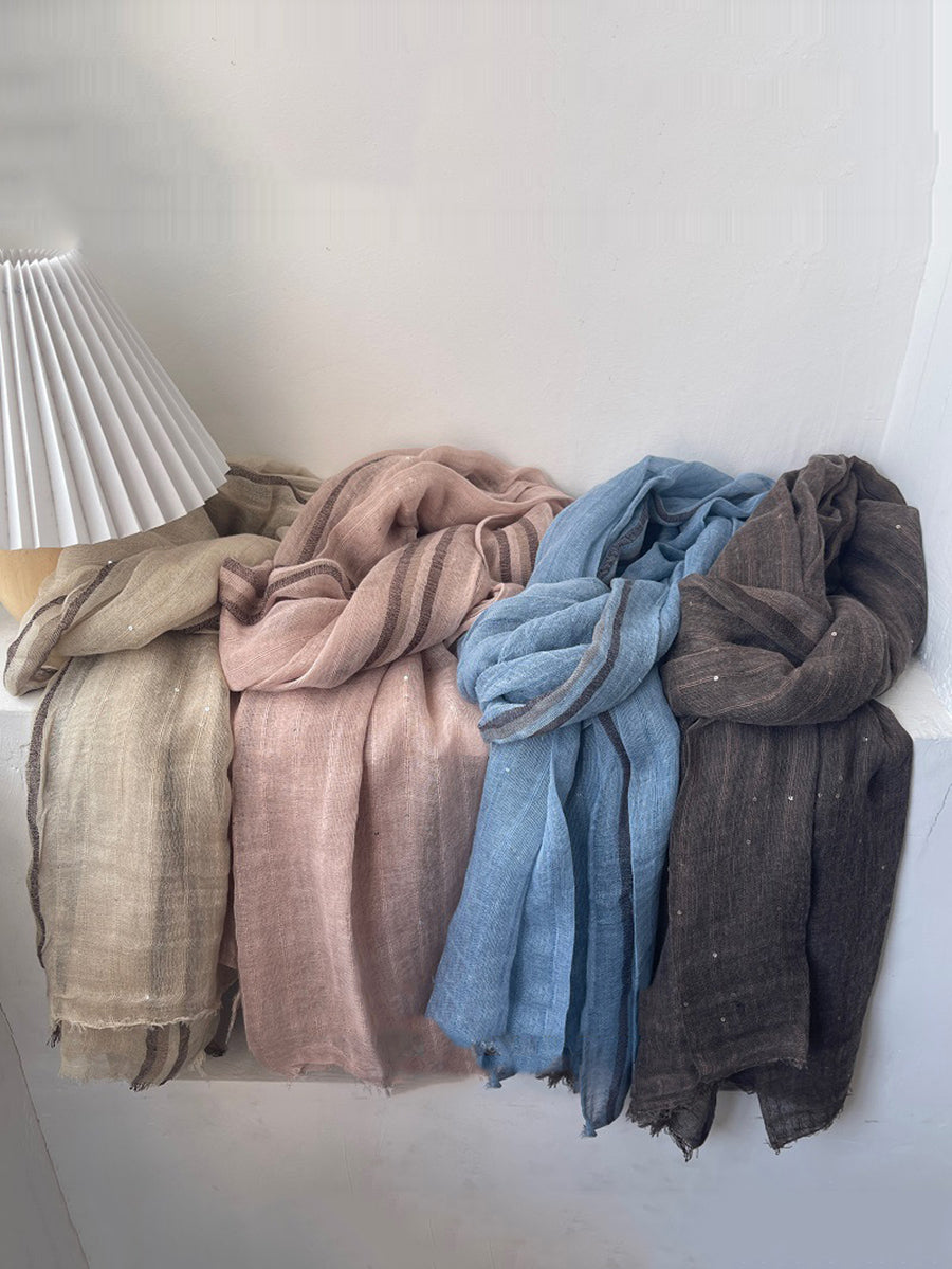 Women Summer Worn Pure Color Shawl Scarf