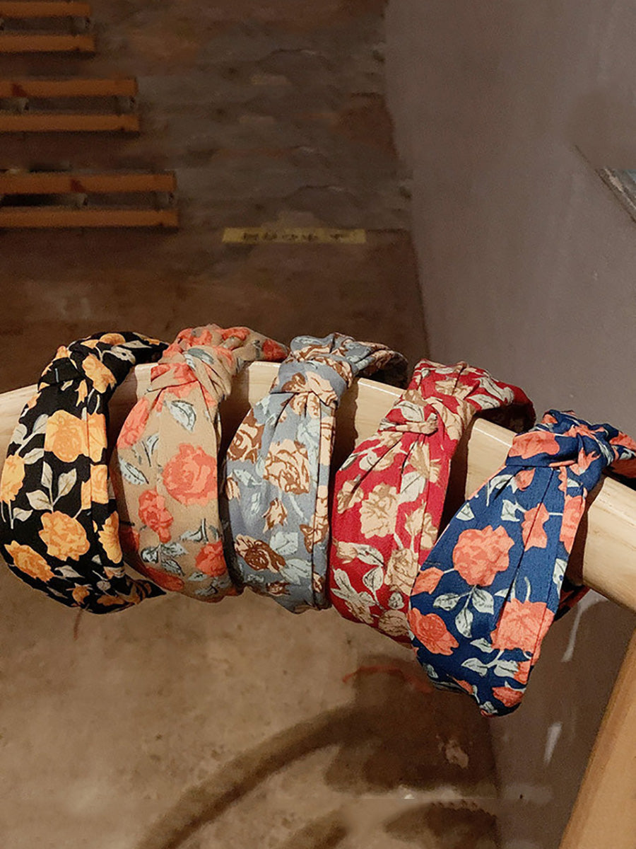 5 Pairs Women Artsy Flower Knot Hair Brand