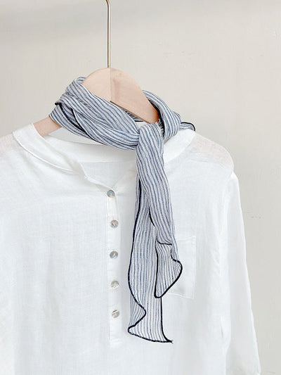 Women Casual Summer Stripe Thin Scarf