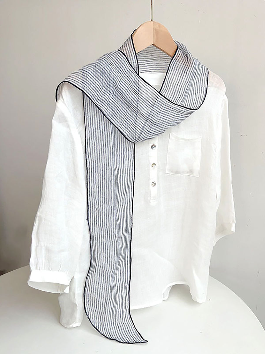 Women Casual Summer Stripe Thin Scarf