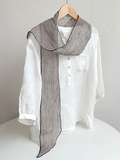 Women Casual Summer Stripe Thin Scarf