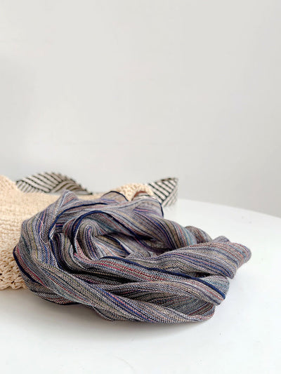 Women Casual Summer Stripe Thin Scarf
