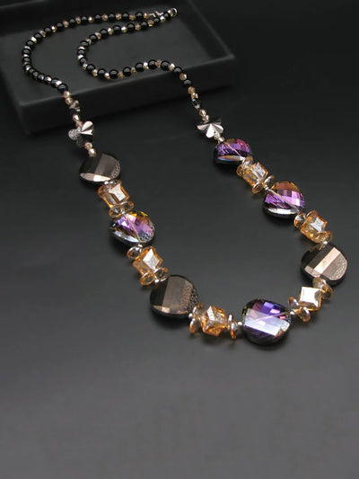 Women Fashion Crystal Weave Necklace