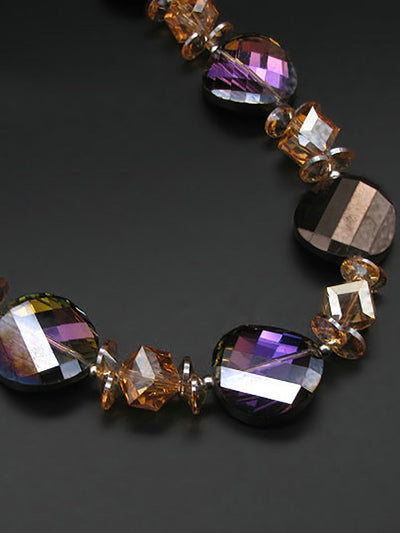 Women Fashion Crystal Weave Necklace