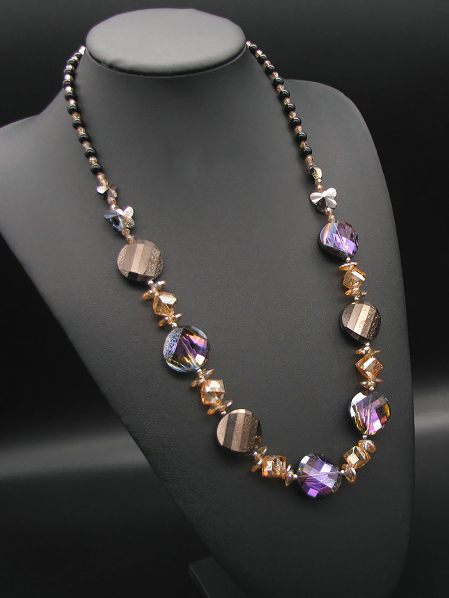Women Fashion Crystal Weave Necklace