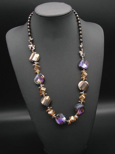 Women Fashion Crystal Weave Necklace