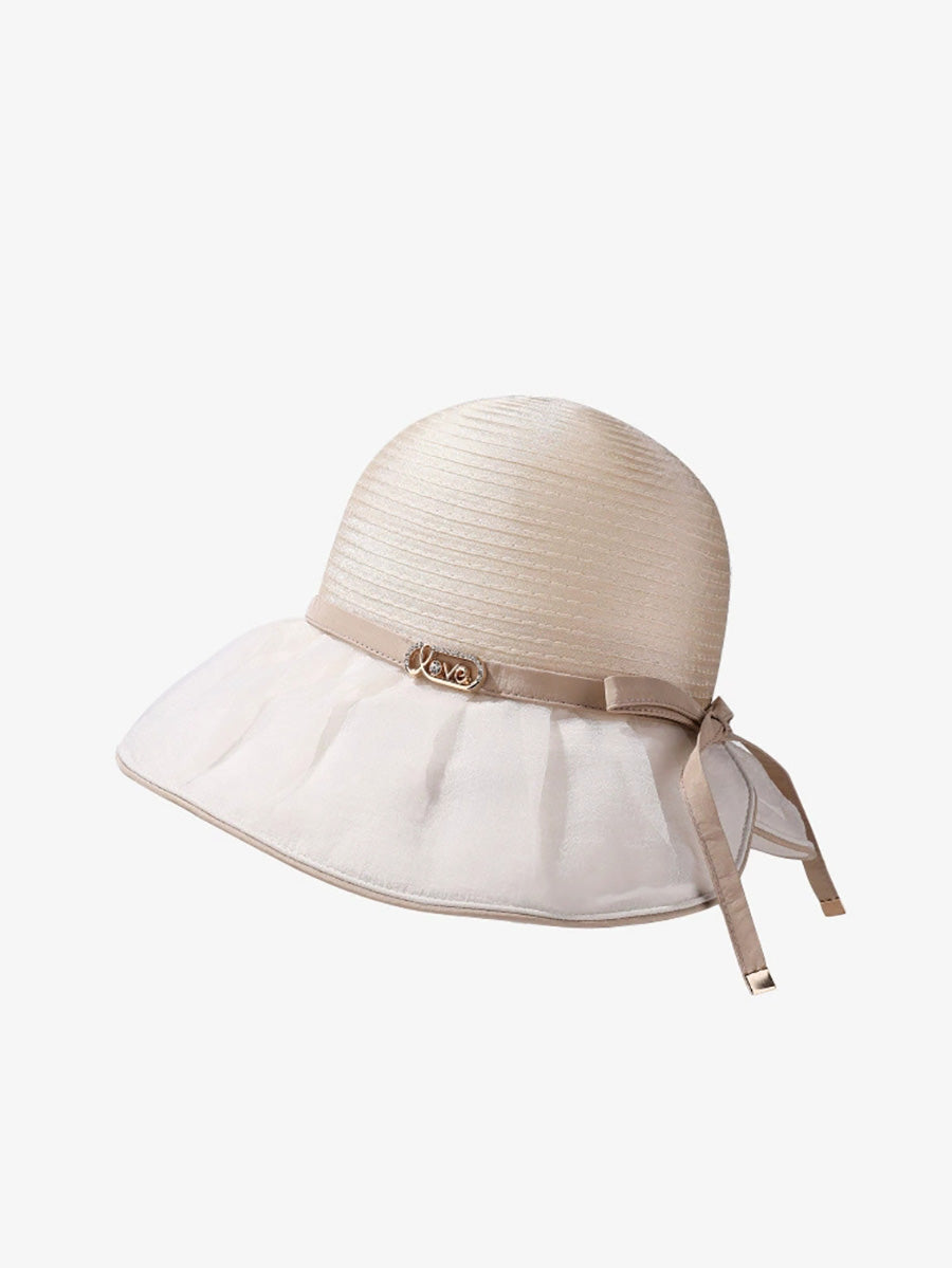 Women Summer Casual Beathable Sunproof Bow Hat